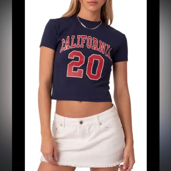 Edikted Baby Tee California size M - Picture 1 of 4